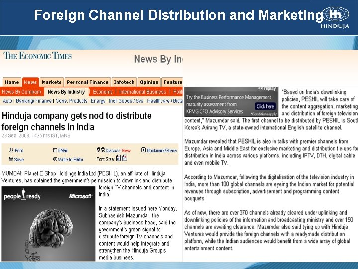 Foreign Channel Distribution and Marketing 