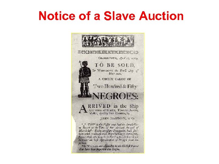 Notice of a Slave Auction 