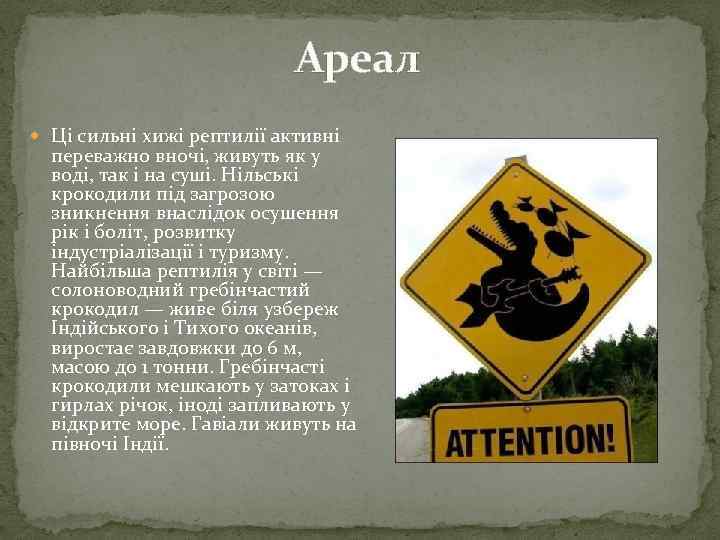 Ареал Ці сильні хижі рептилії активні переважно вночі, живуть як у воді, так і