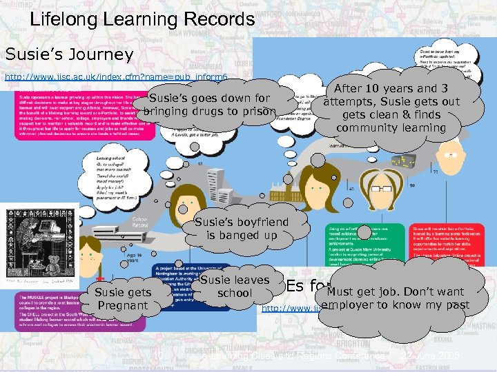 Lifelong Learning Records Susie’s Journey http: //www. jisc. ac. uk/index. cfm? name=pub_inform 6 Susie’s