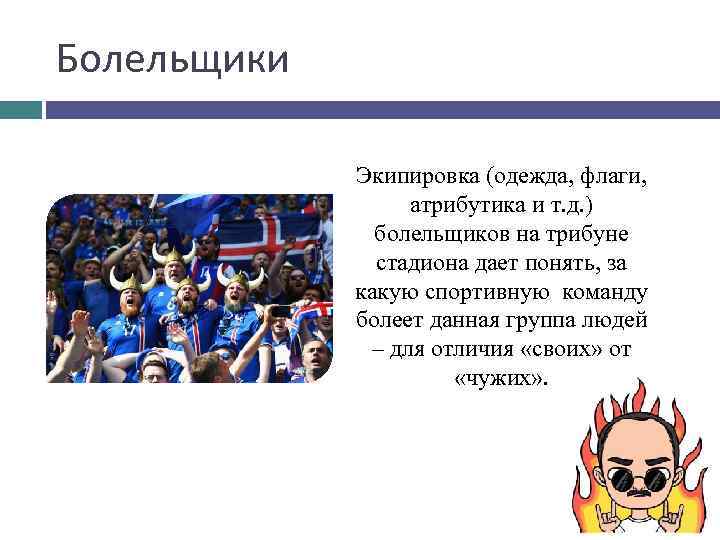 Болельщики Экипировка (одежда, флаги, атрибутика и т. д. ) болельщиков на трибуне стадиона дает