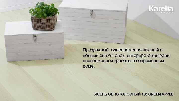 Прозрачный, одновременно нежный и полный сил оттенок, интерпретация роли вневременной красоты в современном доме.