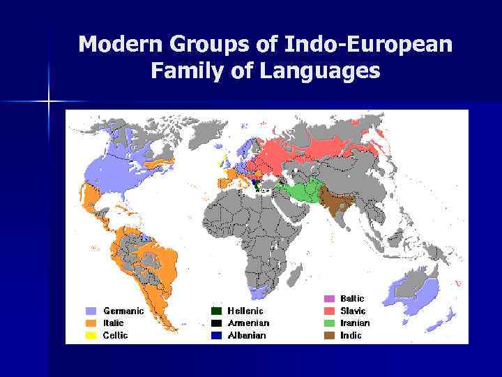 Modern Groups of Indo-European Family of Languages 