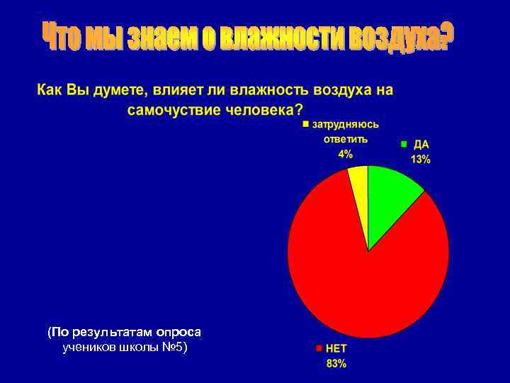 (По результатам опроса учеников школы № 5) 