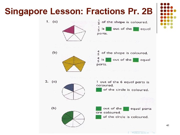 Singapore Lesson: Fractions Pr. 2 B 41 