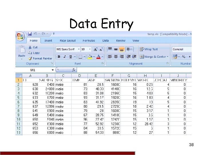 Data Entry 38 