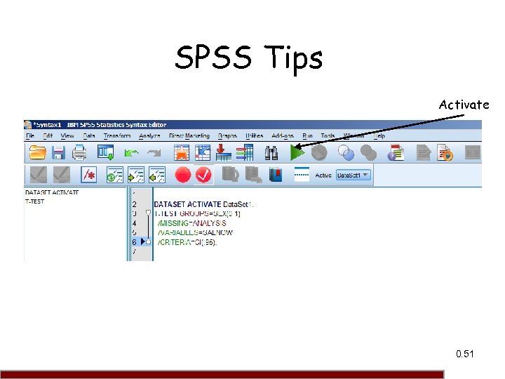 SPSS Tips Activate 0. 51 51 