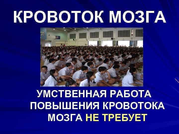 КРОВОТОК МОЗГА УМСТВЕННАЯ РАБОТА ПОВЫШЕНИЯ КРОВОТОКА МОЗГА НЕ ТРЕБУЕТ 