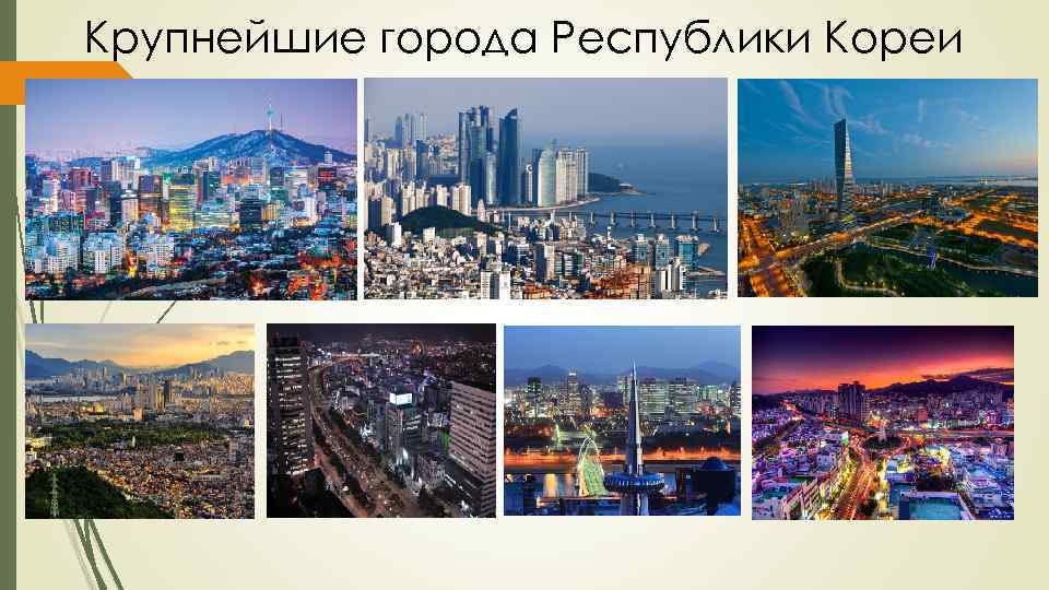 Крупнейшие города Республики Кореи 