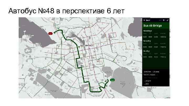 Автобус № 48 в перспективе 6 лет 