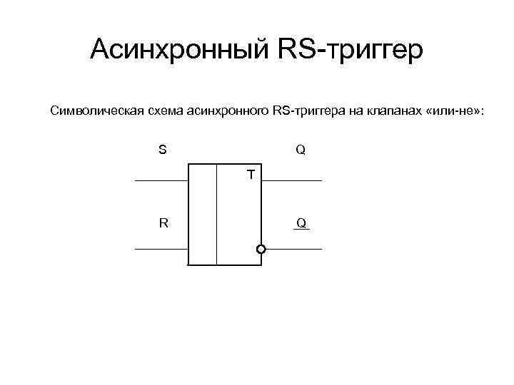 Асинхронный rs триггер схема