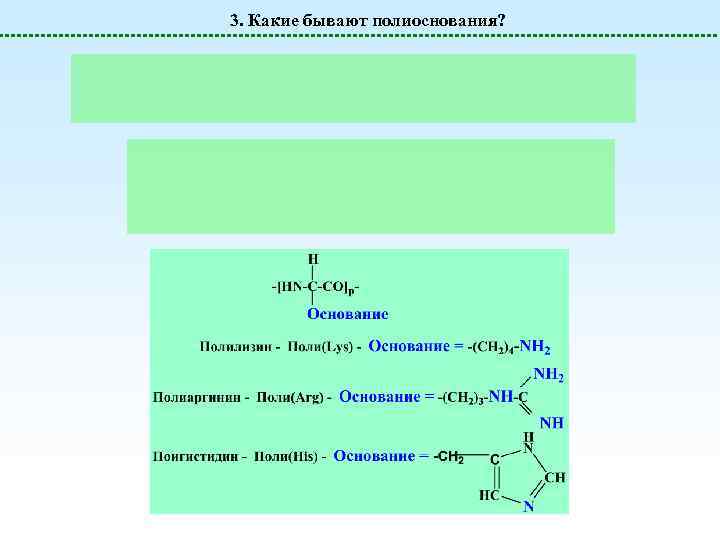 3. Какие бывают полиоснования? 