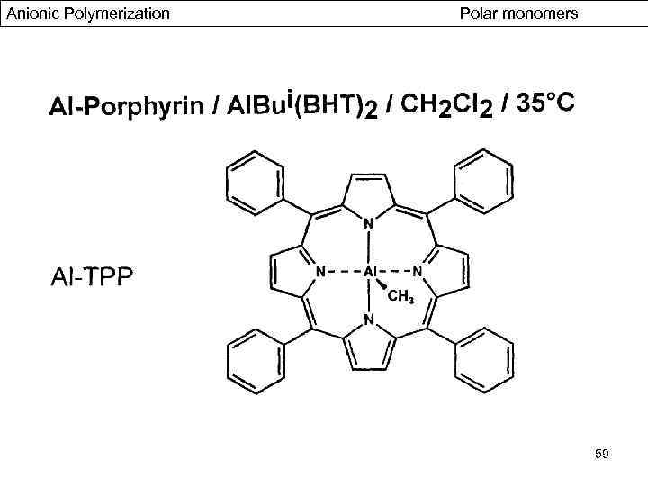 Anionic Polymerization Polar monomers 59 