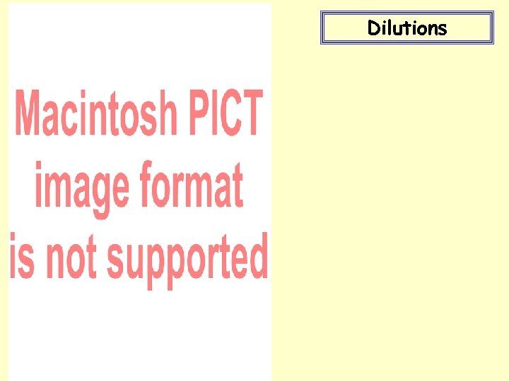 Dilutions 