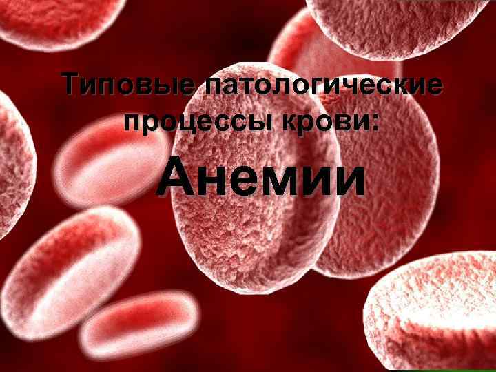 Типовые патологические процессы крови: Анемии 