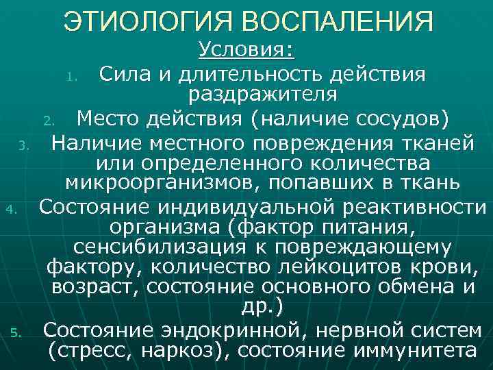 Виды воспаления презентация