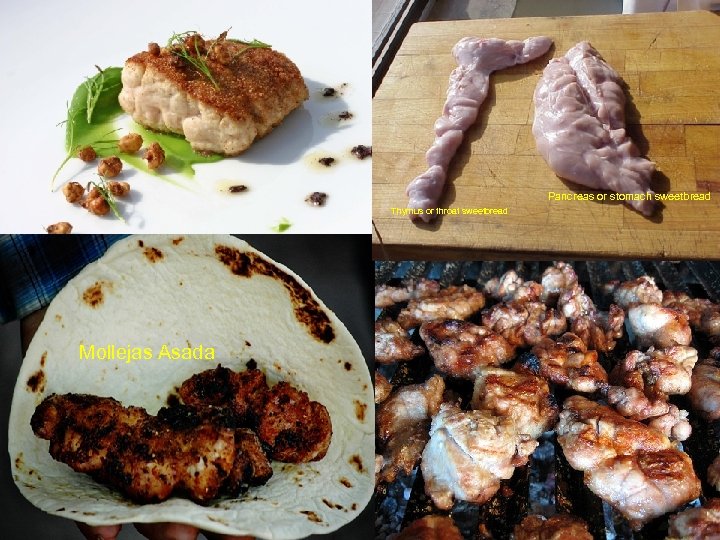 Pancreas or stomach sweetbread Thymus or throat sweetbread Mollejas Asada 