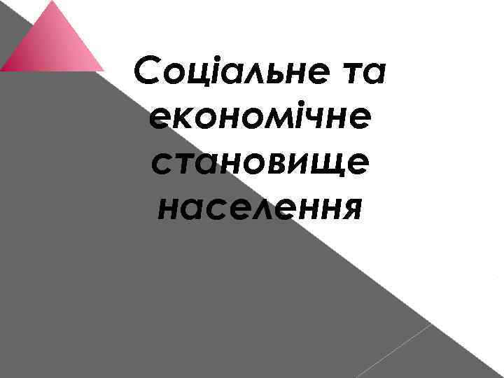 Соціальне та економічне становище населення 