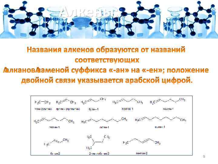 Алкены: 9 