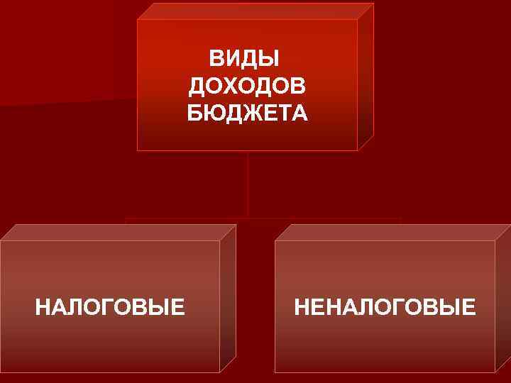 ВИДЫ ДОХОДОВ БЮДЖЕТА НАЛОГОВЫЕ НЕНАЛОГОВЫЕ 