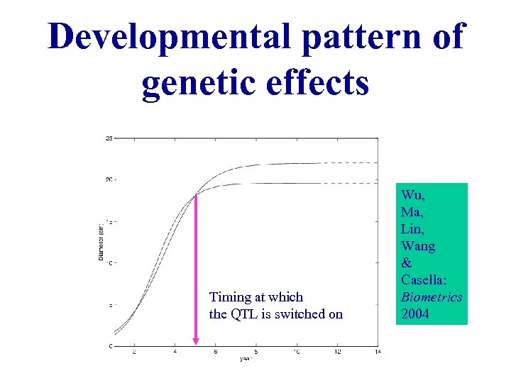 Developmental pattern of genetic effects Timing at which the QTL is switched on Wu,