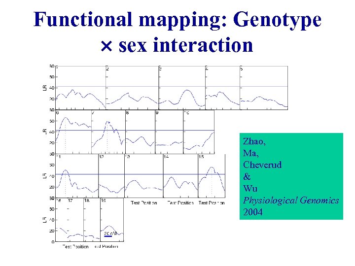 Functional mapping: Genotype sex interaction Zhao, Ma, Cheverud & Wu Physiological Genomics 2004 