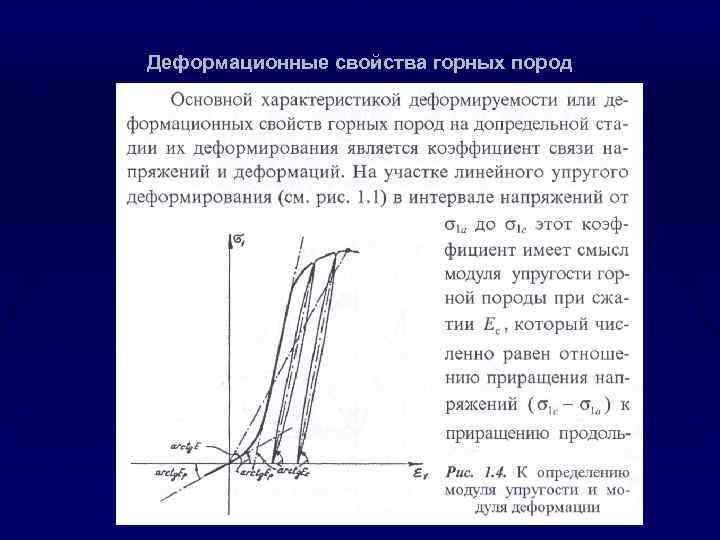 Деформационные свойства горных пород 