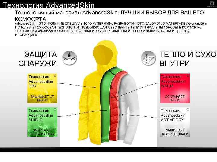 Технология Advanced. Skin Технологичный материал Advanced. Skin: ЛУЧШИЙ ВЫБОР ДЛЯ ВАШЕГО КОМФОРТА Advanced. Skin