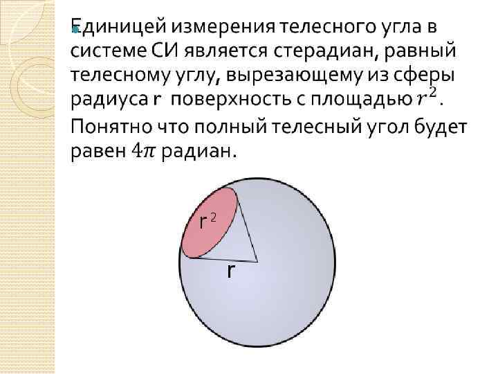 Телесный угол. Полный телесный угол. Телесный угол сферы. Телесный угол единица измерения. Полный телесный угол сферы.