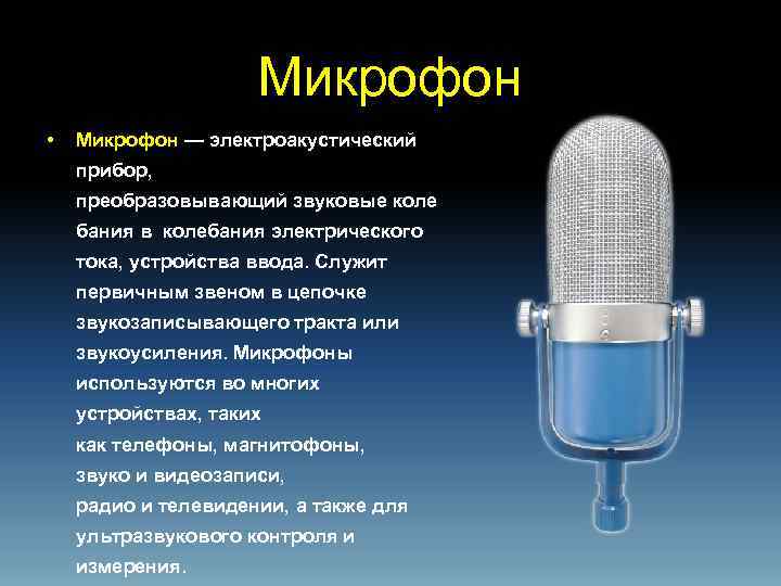 Ввод микрофоном