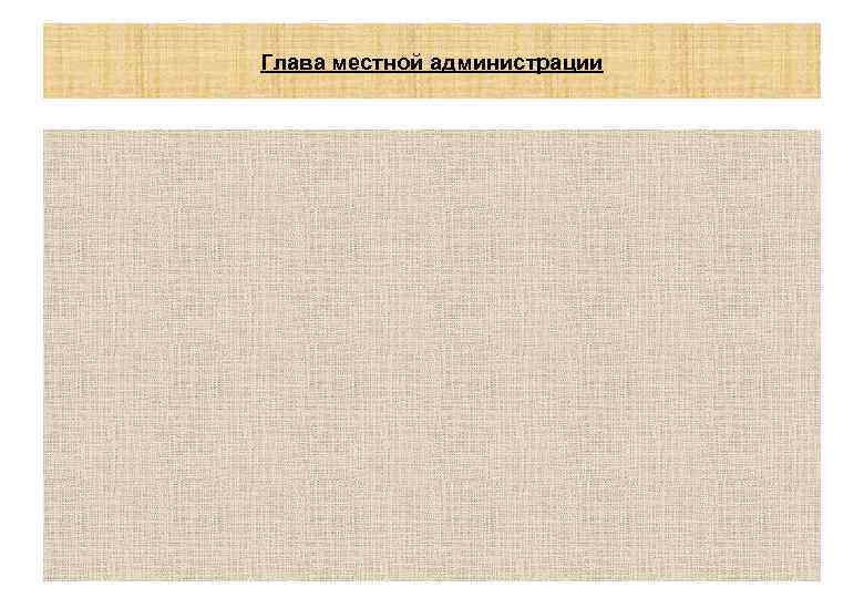 Глава местной администрации 