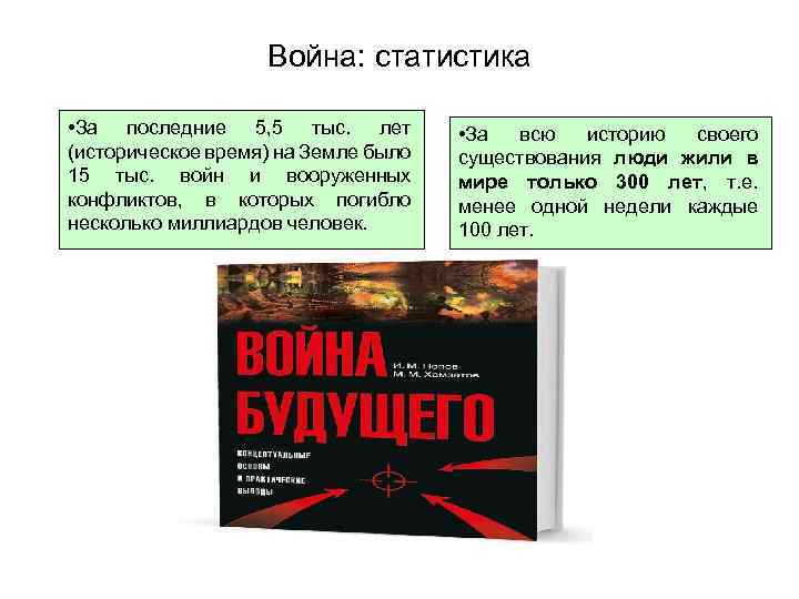 Война: статистика • За последние 5, 5 тыс. лет (историческое время) на Земле было