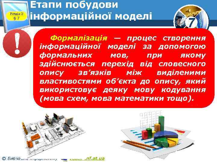 Розділ 2 § 7 Етапи побудови інформаційної моделі 7 Формалізація — процес створення інформаційної