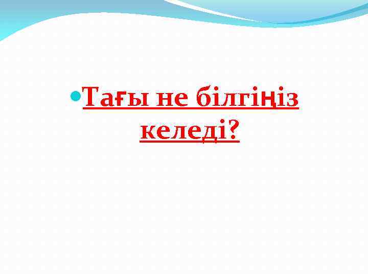 Тағы не білгіңіз келеді? 