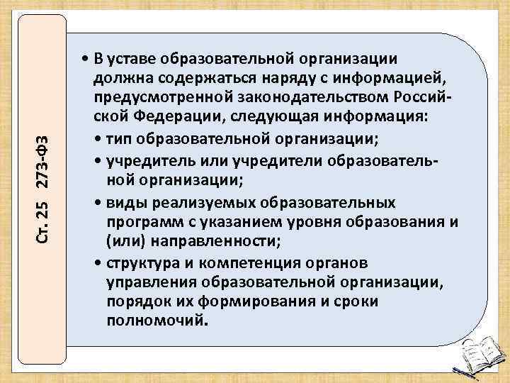 Нарушение устава учреждения. Устав образовательной организации. Устав образовательной организации должен содержать. Учредительные документы ОУ. Структура устава образовательной организации.