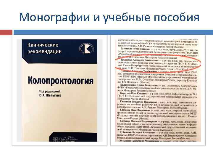 Монографии и учебные пособия 