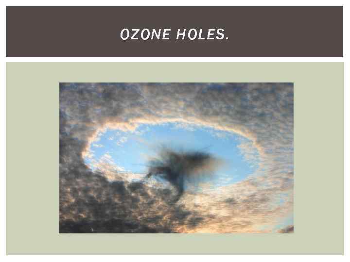 OZONE HOLES. 