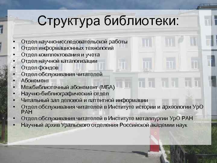 Структура библиотеки схема