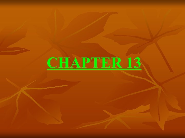 CHAPTER 13 