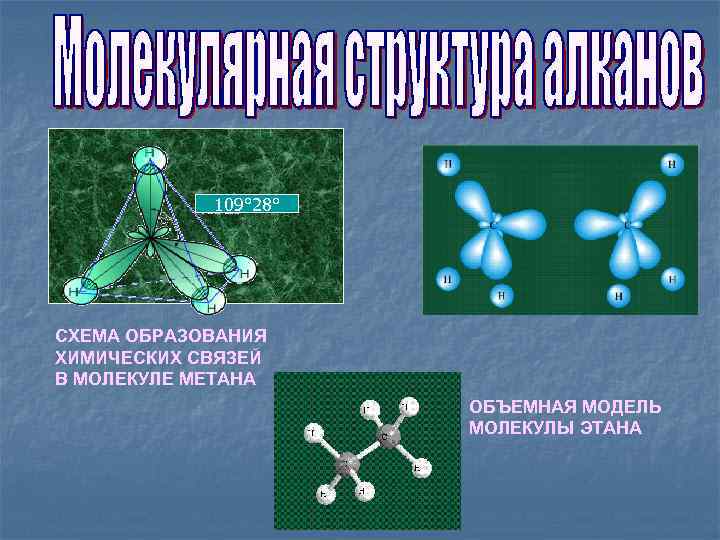 Схема образования метана