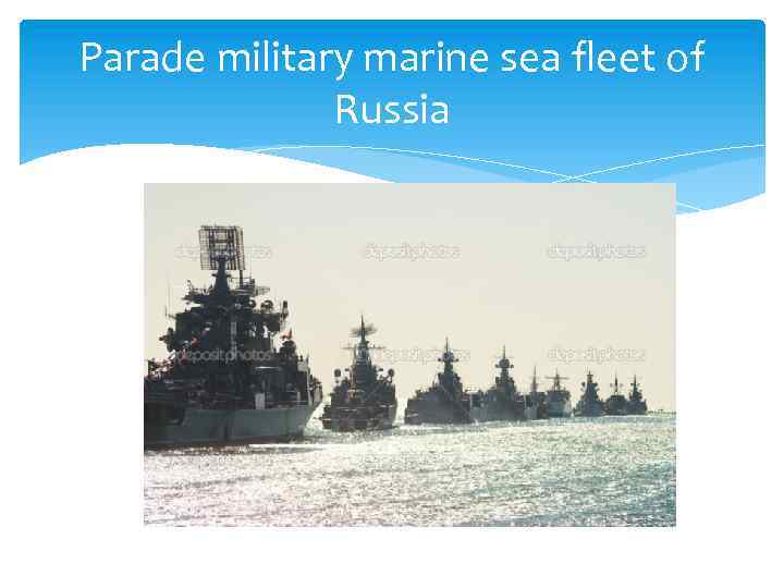 Parade military marine sea fleet of Russia 