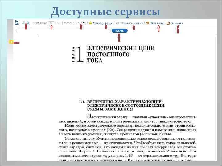 Доступные сервисы 