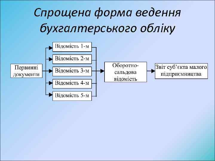 Спрощена форма ведення бухгалтерського обліку 
