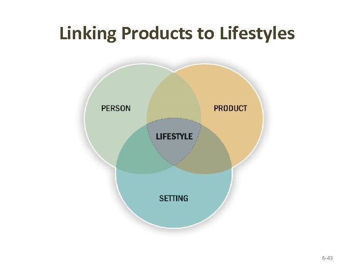 Linking Products to Lifestyles 6 -43 