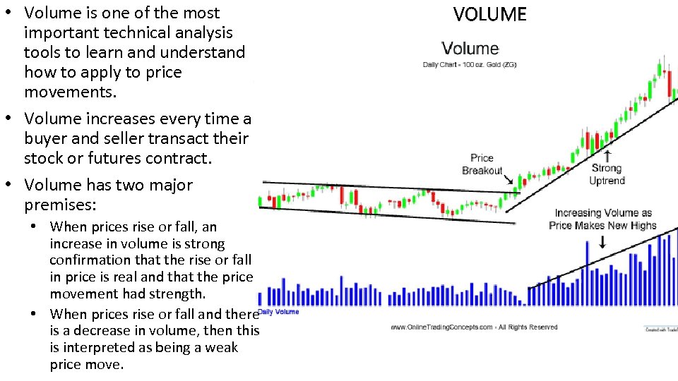  • Volume is one of the most important technical analysis tools to learn