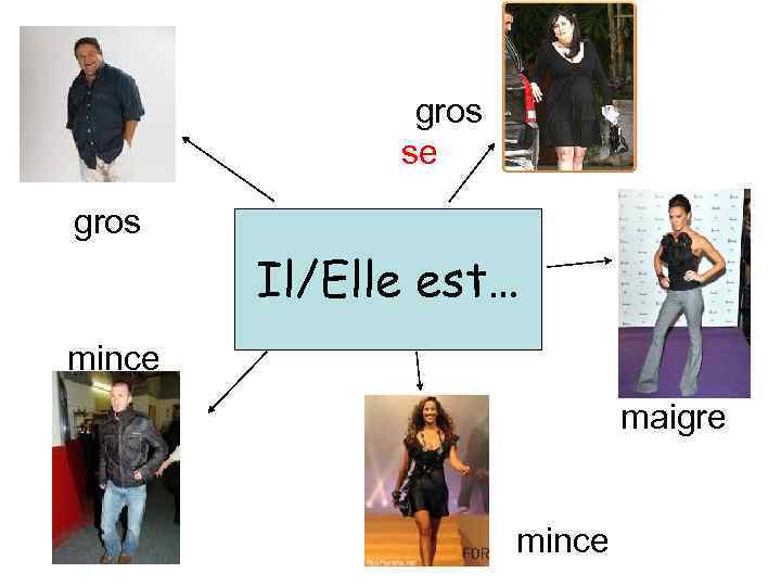 gros se gros Il/Elle est… mince maigre mince 