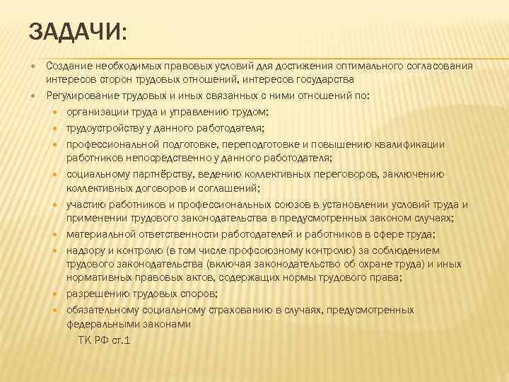 Развернутый план по трудовому праву