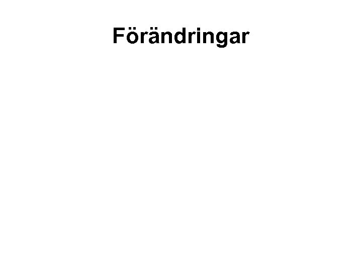 Förändringar 