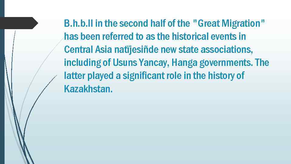 B. h. b. II in the second half of the 