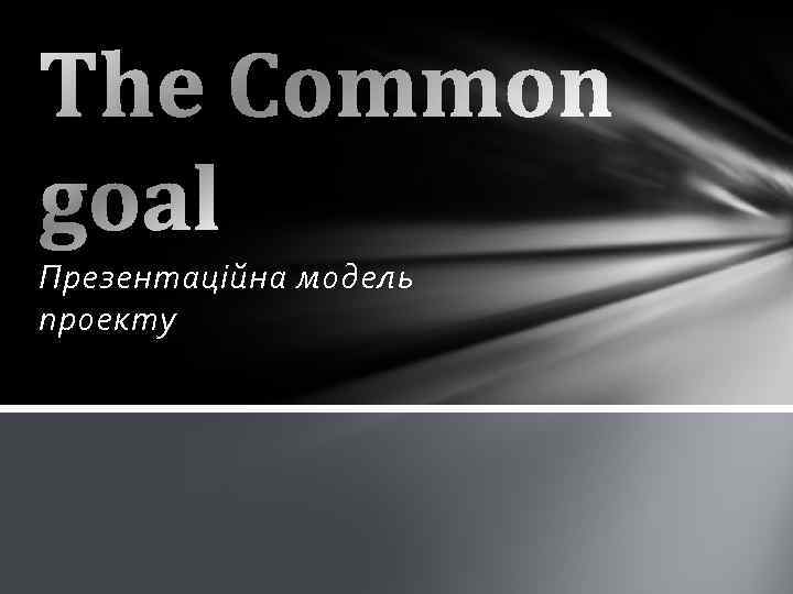 Презентаційна модель проекту 